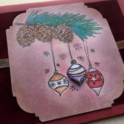 Pine Cone Branch Rubber Stamp Pine Cone Branch Rubber Stamp