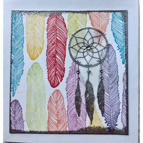 Feather Rubber Stamp