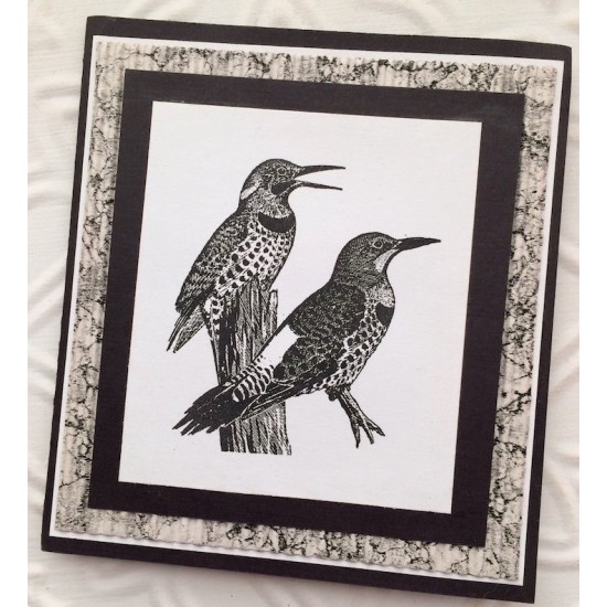 Flickers Bird Rubber Stamp