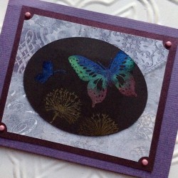 Large Butterfly Rubber Stamp