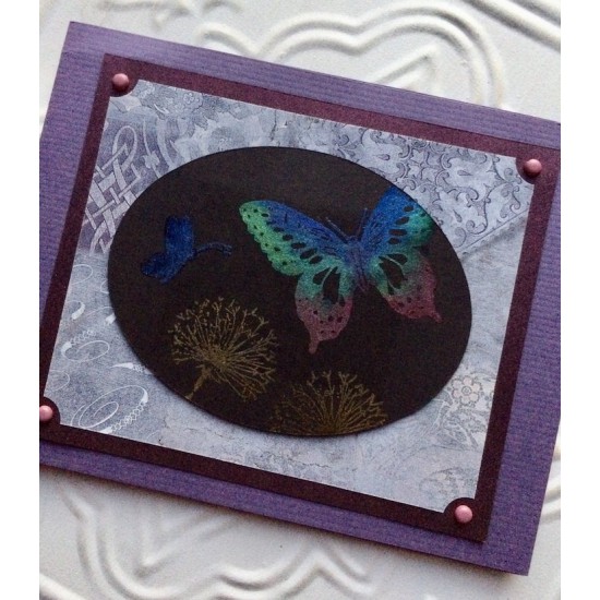 Large Butterfly Rubber Stamp