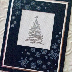 Corner Snowflakes Rubber Stamp