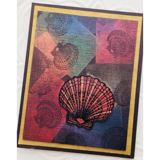 Small Scallop Shell Rubber Stamp Small Scallop Shell Rubber Stamp