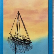 Sailboat Rubber Stamp Sailboat Rubber Stamp
