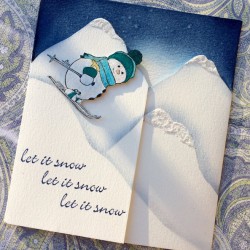 let it snow Rubber Stamp let it snow Rubber Stamp