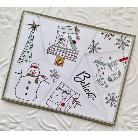 Christmas Tree    Rubber Stamp