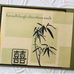 Framed Double Happiness Rubber Stamp