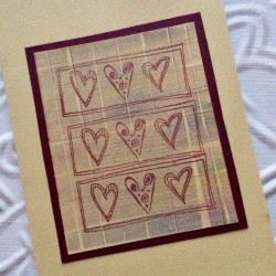 3 Hearts Rubber Stamp 3 Hearts Rubber Stamp