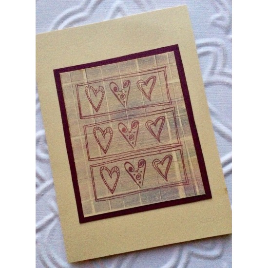 3 Hearts Rubber Stamp