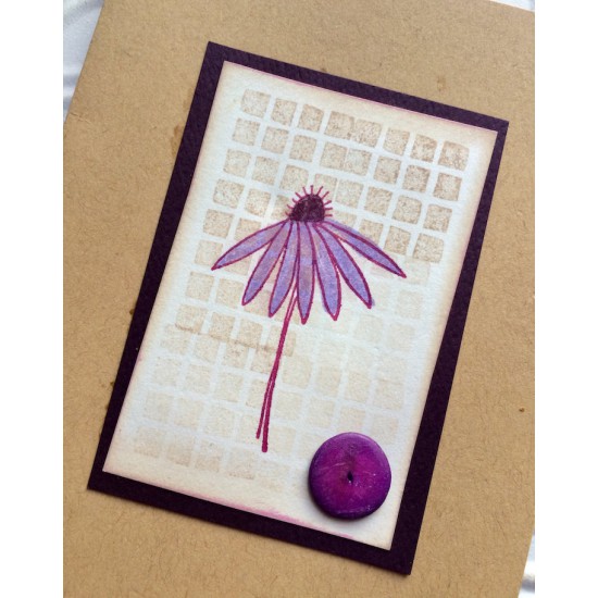 Echinacea Flower Rubber Stamp