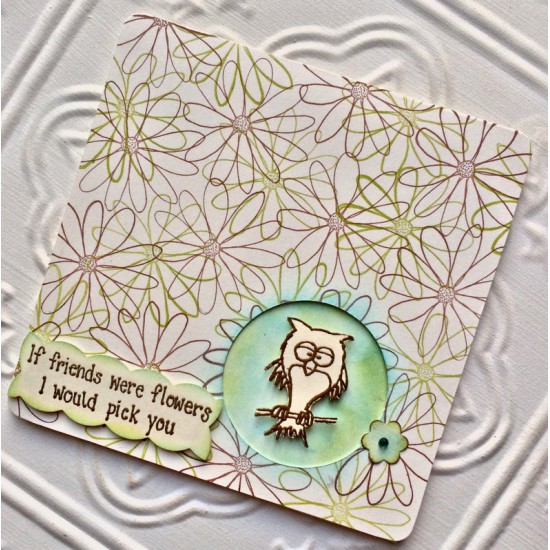 If Friends were flowers… Rubber Stamp