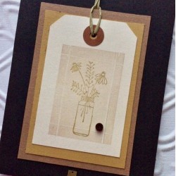 Jam Jar with Flowers Rubber Stamp