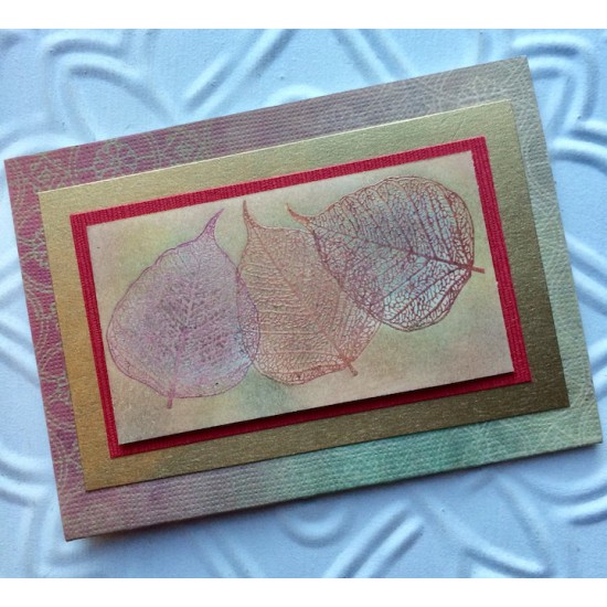 Skeleton Leaf Rubber Stamp