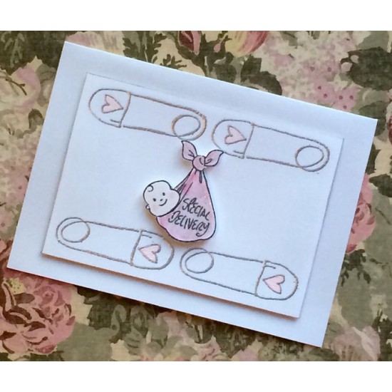 Baby Pin Rubber Stamp