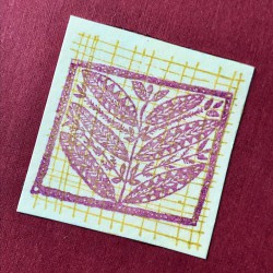 Textile Leaves Rubber Stamp Textile Leaves Rubber Stamp