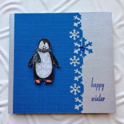 happy winter Rubber Stamp happy winter Rubber Stamp