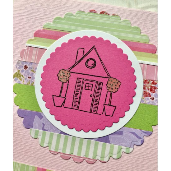 Little House Rubber Stamp