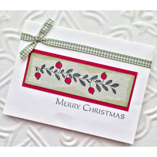 Berry Border Rubber Stamp