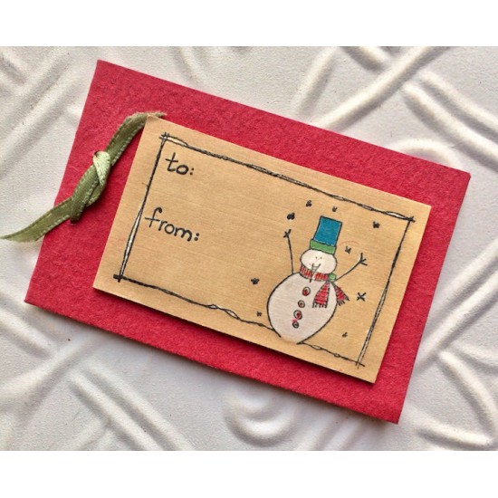 To From Snowman Rubber Stamp