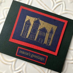 Night Time Houses Rubber Stamp Night Time Houses Rubber Stamp