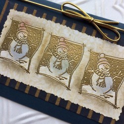 Framed Snowman Rubber Stamp