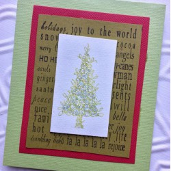 Botanical Christmas Tree Rubber Stamp Botanical Christmas Tree Rubber Stamp