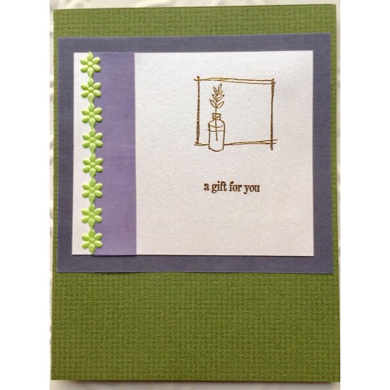 Sprig and Frame Rubber Stamp