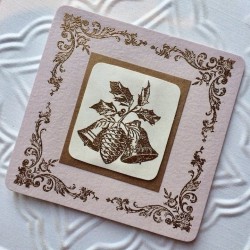 Holly Bells Rubber Stamp