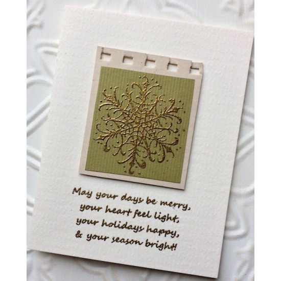 May your days be merry; Christmas Text Rubber Stamp