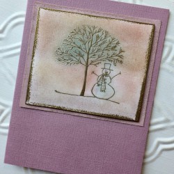 Winter Snowscene Rubber Stamp Winter Snowscene Rubber Stamp