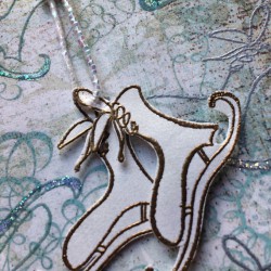 Ice Skate Rubber Stamp