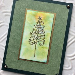 Curly Christmas Tree Rubber Stamp Curly Christmas Tree Rubber Stamp