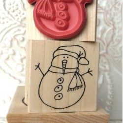Mini Snowman Rubber Stamp Mini Snowman Rubber Stamp