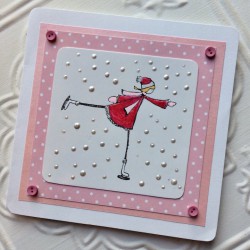 Ice skater Rubber Stamp Ice skater Rubber Stamp