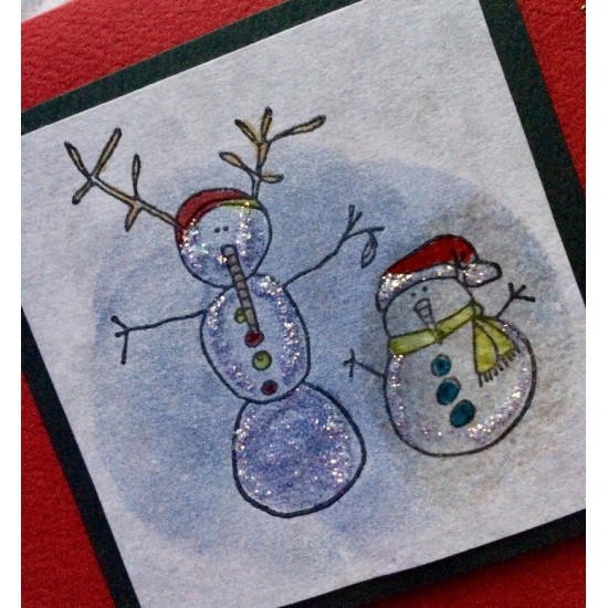 Mini Snowman Rubber Stamp