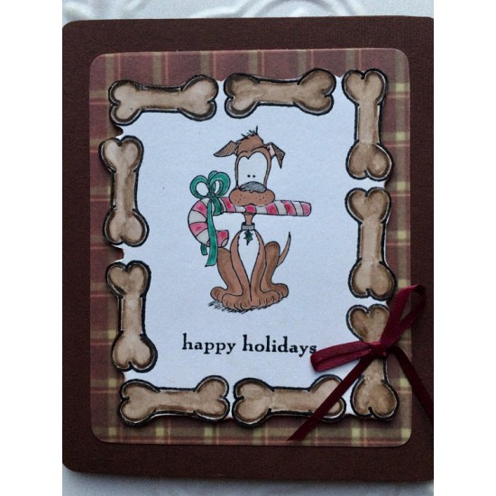 Christmas Boomer Rubber Stamp