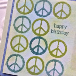 Peace Sign Rubber Stamp Peace Sign Rubber Stamp