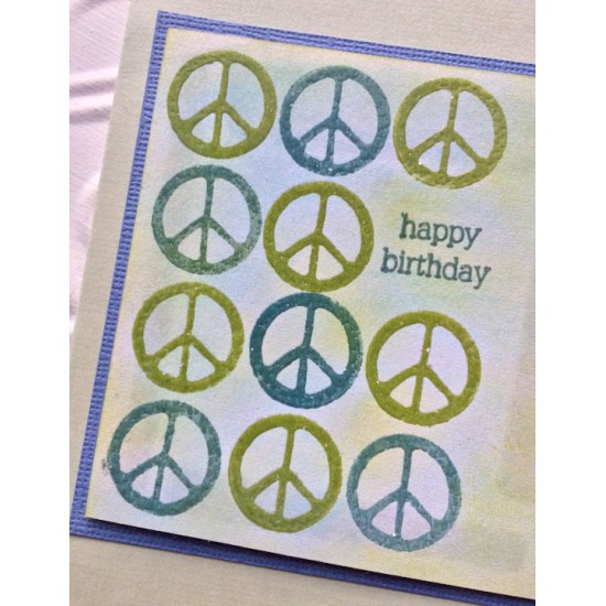 Peace Sign Rubber Stamp