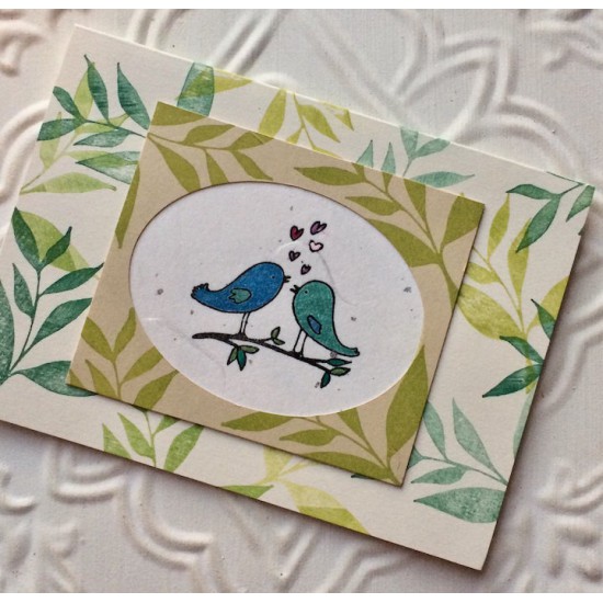 Love Birds Rubber Stamp