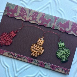 Chinese Lantern Rubber Stamp