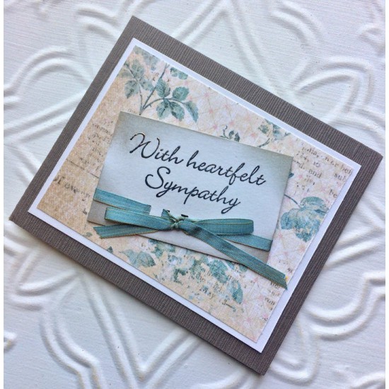 With Heartfelt Sympathy Rubber Stamp