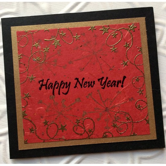 Happy New Year! Rubber Stamp