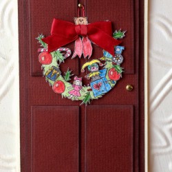 Toy Wreath Rubber Stamp Toy Wreath Rubber Stamp