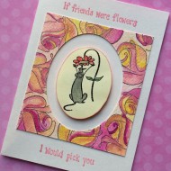 Garden Mouse Rubber Stamp