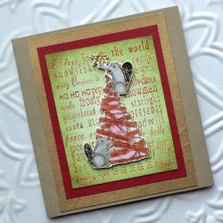 Critter Christmas Tree and Beavers Rubber Stamp Critter Christmas Tree and Beavers Rubber Stamp