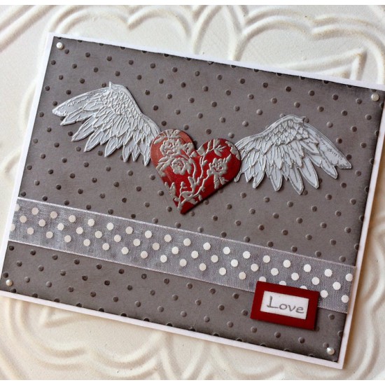 Guardian Angel Wings Rubber Stamp