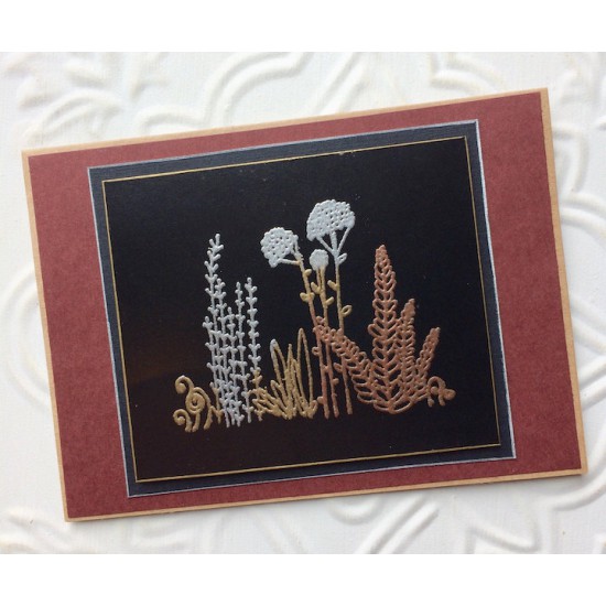 Field of Flowers Rubber Stamp