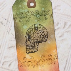 Sugar Skull Rubber Stamp