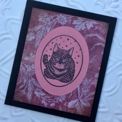 Cross Stitch Cat Rubber Stamp Cross Stitch Cat Rubber Stamp