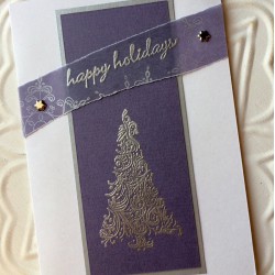 Mosaic Christmas Tree Rubber Stamp